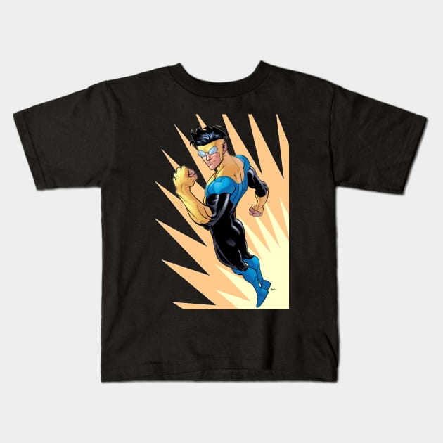 invincible stckr Kids T-Shirt by super villain